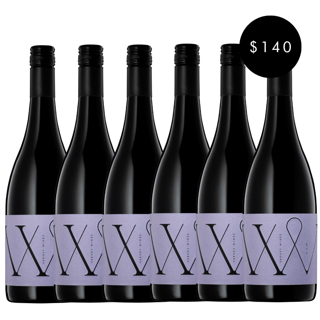 6 bottles of Varney Wines GSm wines at a special price for Vino Varney wine club members.