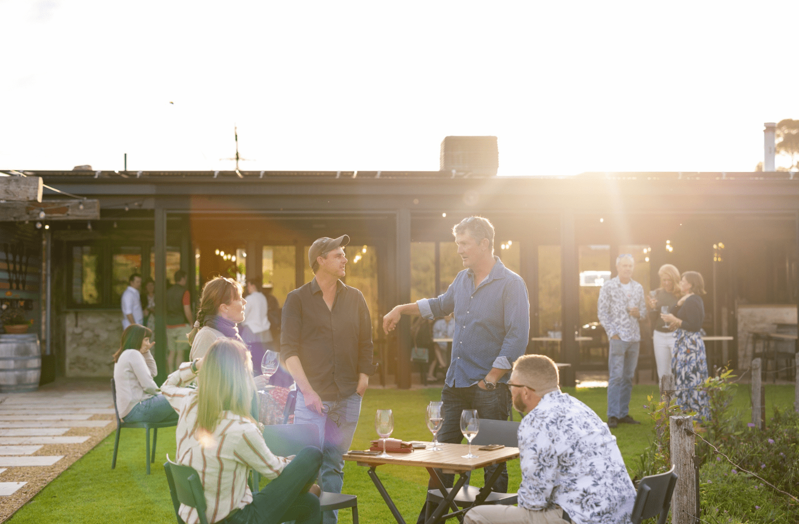 Guests enjoying an event at the Varney Wines tasting room in McLaren Vale.