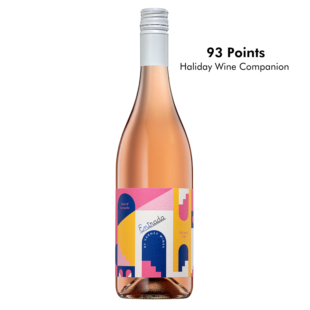 Bottle shot of Varney Wines 'entrada' Rosé of Grenache